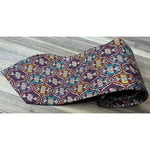 Christian Dior Monsieur Vintage Men's Abstract Pattern Tie Made‎ In USA